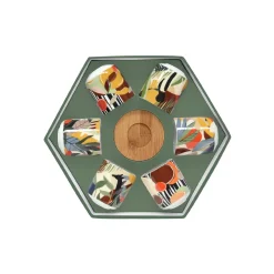 Easy Life Ensemble de 6 tasses à espresso de 100 ml avec soucoupes KILIMANJARO> Coffret Cadeau|Petit Dejeuner