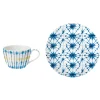 Easy Life Ensemble de 6 tasses à thé avec soucoupes SHIBORI 1> Petit Dejeuner
