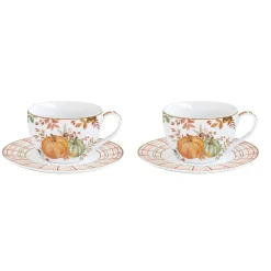 Easy Life Ensemble de 2 tasses avec soucoupe 110 ml HARVEST> Petit Dejeuner|Harvest