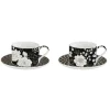 Easy Life Ensemble de 2 tasses avec soucoupes ART DECO & FLOWERS> Coffret Cadeau|Petit Dejeuner