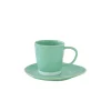 Easy Life Ensemble de 6 tasses de 250 ml avec soucoupes en porcelaine INTERIORS AQUA> Moderne|Petit Dejeuner