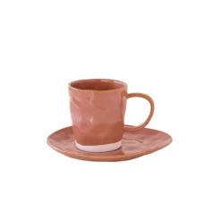 Easy Life Ensemble de 6 tasses de 250 ml avec soucoupes en porcelaine INTERIORS BRICK> Moderne|Petit Dejeuner