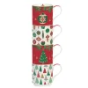 Easy Life Ensemble de 4 tasses empilables JINGLE BELLS> Petit Dejeuner|Jingle Bells