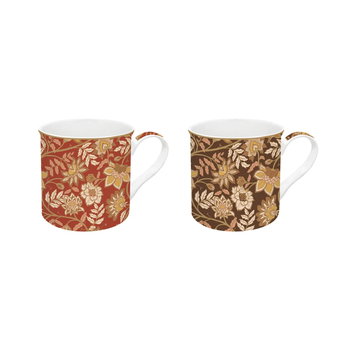 Easy Life Ensemble de 2 tasses en porcelaine 300 ml FLEURS DES RÊVES> Coffret Cadeau
