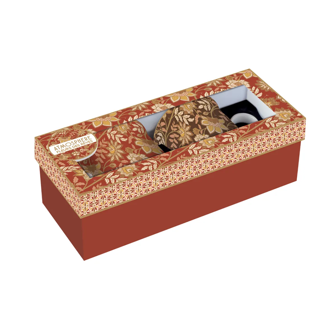 Easy Life Ensemble de 2 tasses en porcelaine 300 ml FLEURS DES RÊVES> Coffret Cadeau