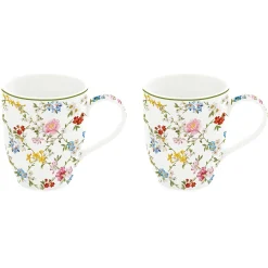 Easy Life Ensemble de 2 tasses GARDEN DREAMS> Romantique|Petit Dejeuner