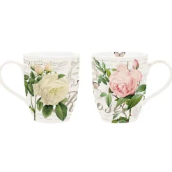 Easy Life Ensemble de 2 tasses JARDIN BOTANIQUE> Romantique|Petit Dejeuner