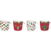 Easy Life Ensemble de 4 tasses JINGLE BELLS> Petit Dejeuner|Jingle Bells