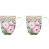 Easy Life Ensemble de 2 tasses ROSES IN BLOOM> Romantique|Petit Dejeuner