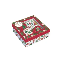 Easy Life Ensemble de 4 verres à café JINGLE BELLS> Petit Dejeuner|Jingle Bells