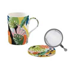 Easy Life Ensemble infuseur de 350 ml TROPICAL VIBES> Coffret Cadeau|Petit Dejeuner
