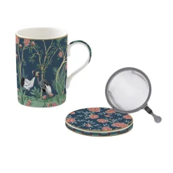 Easy Life Ensemble infuseur de 350 ml dans une boîte colorée MANDALAY> Coffret Cadeau|Petit Dejeuner