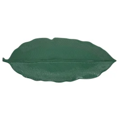 Easy Life Feuille en porcelaine 47×19 cm TROPICAL LEAVES GREEN> Moderne|Services De Table En Porcelaine​