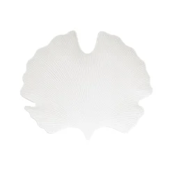 Easy Life Feuille en porcelaine en forme de ginko, 35×29 cm LEAVES WHITE> Moderne|Services De Table En Porcelaine​
