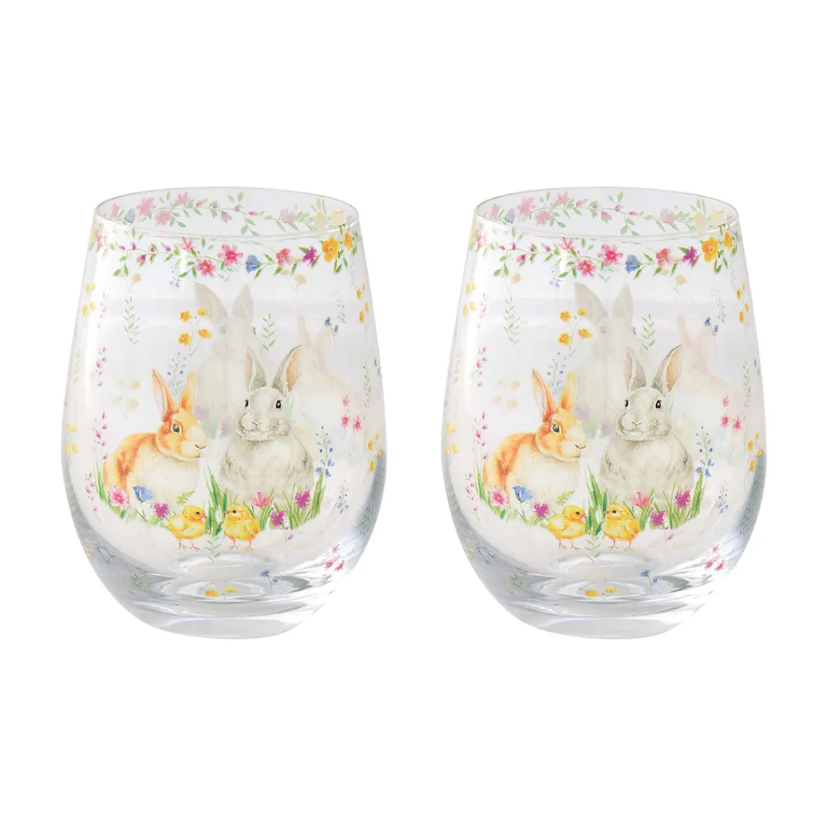 Easy Life Lot de 2 béchers en verre de 500 ml dans une boîte de couleur HAPPY EASTER> Services De Table En Porcelaine|Happy Easter