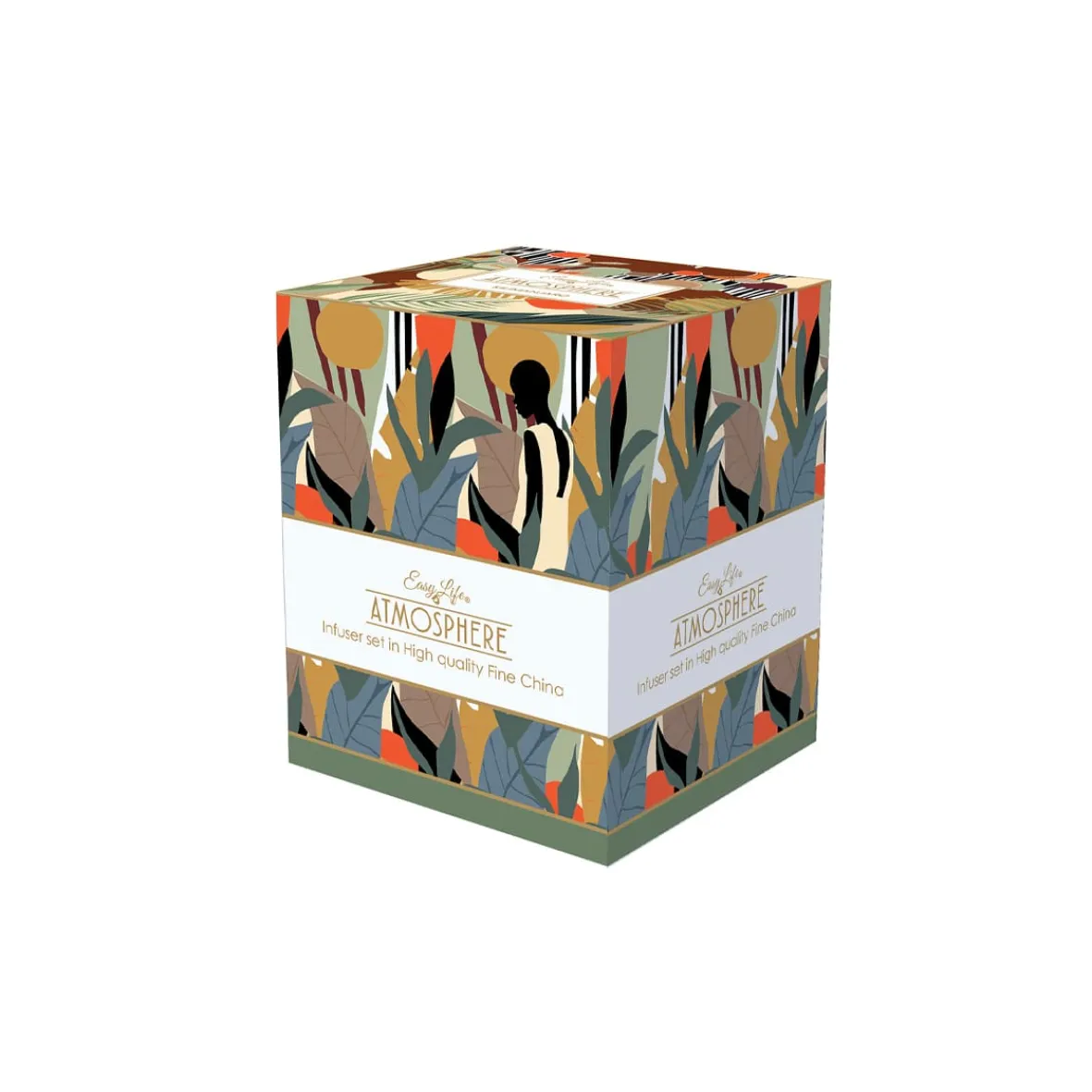 Easy Life Mug et sous-verre avec infuseur KILIMANJARO> Coffret Cadeau|Petit Dejeuner