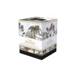 Easy Life Mug et sous-verre en porcelaine fine china avec infuseur, 350 ml RETRO JUNGLE> Coffret Cadeau|Moderne