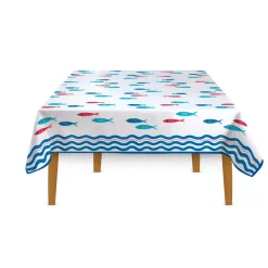 Easy Life Nappe rectangulaire 180×145 cm SARDINE’S PARTY> Maritime|Services De Table En Porcelaine​