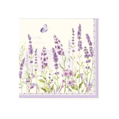 Easy Life Paquet de 20 serviettes LAVENDER FIELD> Services De Table En Porcelaine​