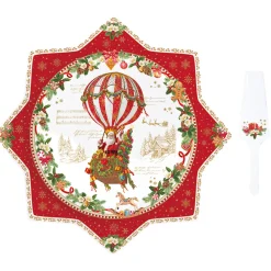 Easy Life Plat à gâteau avec pelle CHRISTMAS MEMORIES> Noël|Services De Table En Porcelaine​