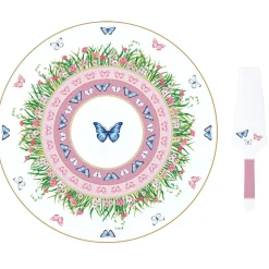 Easy Life Plat à gâteau avec pelle SPRING PARADE> Romantique|Services De Table En Porcelaine​