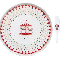Easy Life Plat à gâteau avec une pelle CHRISTMAS WONDERLAND> Noël|Services De Table En Porcelaine​