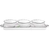 Easy Life Plateau apéritif 37×10 cm avec 3 bols en porcelaine Ø 10 cm HERBARIUM> Quotidienne|Services De Table En Porcelaine​