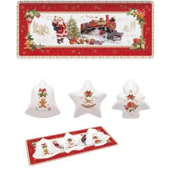 Easy Life Plateau avec 3 bols CHRISTMAS MEMORIES> Noël|Services De Table En Porcelaine​