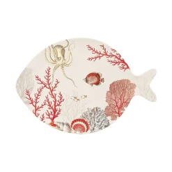 Easy Life Plateau de fruits de mer CORAL REEF> Services De Table En Porcelaine​|Coral Reef