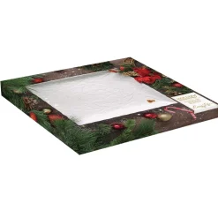 Easy Life Plateau de service carré HOLLY & BERRIES WHITE> Noël|Services De Table En Porcelaine​