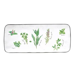 Easy Life Plateau rectangulaire de service en porcelaine, dimensions 36×15,5 cm HERBARIUM> Quotidienne|Services De Table En Porcelaine​