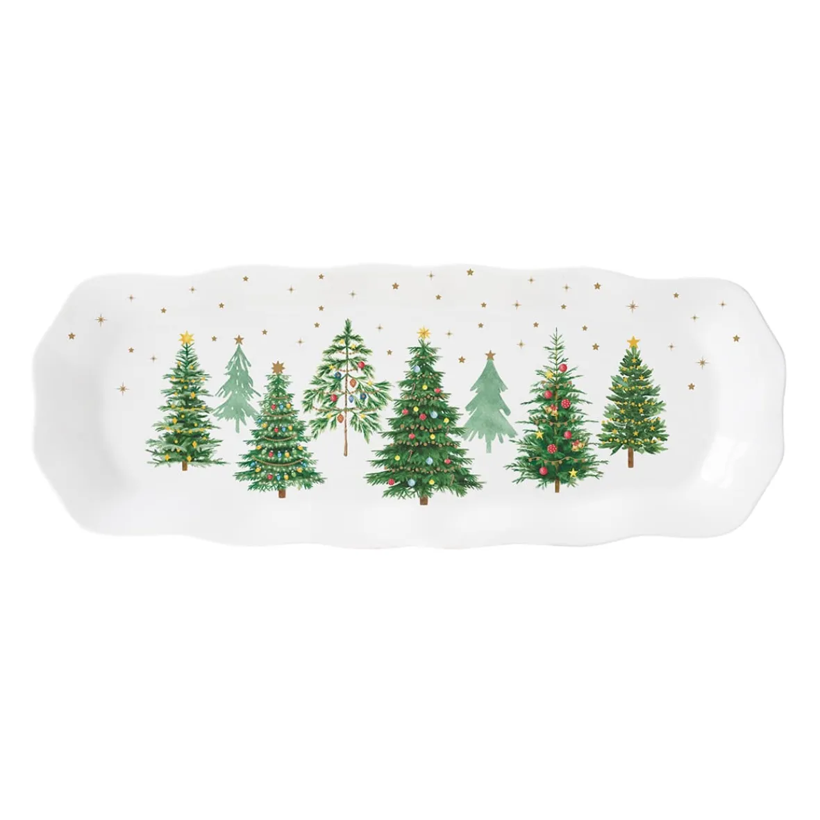 Easy Life Service de plateau rectangulaire FESTIVE TREES> Services De Table En Porcelaine|Festive Trees