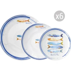 Easy Life Service de table 18 pièces BORD DE MER> Services De Table En Porcelaine​