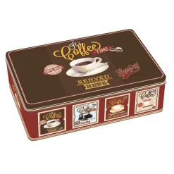 Easy Life Set 2 tasses de porcelainedans uneboîte en fer-blanc VINTAGE COFFEE><noscript><img width=