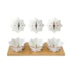 Easy Life Set apéritif avec 3 bols en porcelaine et support en bambou NUTCRACKER> Noël|Services De Table En Porcelaine​