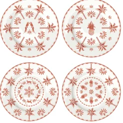 Easy Life Set de 4 assiettes à dessert EXOTIC VIBES> Services De Table En Porcelaine|Exotic Vibes
