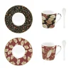 Easy Life Set de 2 tasses à café avec soucoupes KIMONO> Coffret Cadeau|Petit Dejeuner