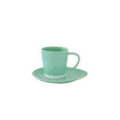 Easy Life Set de 6 tasses à café de 120 ml avec soucoupes en porcelaine INTERIORS AQUA> Moderne|Petit Dejeuner
