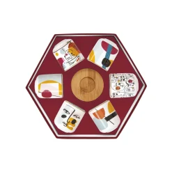 Easy Life Set de 6 tasses à espresso de 100 ml avec soucoupes MODERNISM><noscript><img width=