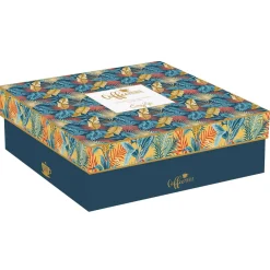 Easy Life Set de 6 tasses à espresso de 100 ml avec soucoupes EQUATORIAL> Coffret Cadeau|Petit Dejeuner