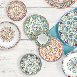 Easy Life Set de 2 tasses avec soucoupes MEDITERRANEO BLUE><noscript><img width=