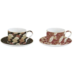 Easy Life Set de 2 tasses avec soucoupes KIMONO> Coffret Cadeau|Petit Dejeuner