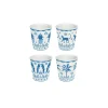 Easy Life Set de 4 verres à café bleus EXOTIC VIBES> Ethnique|Petit Dejeuner