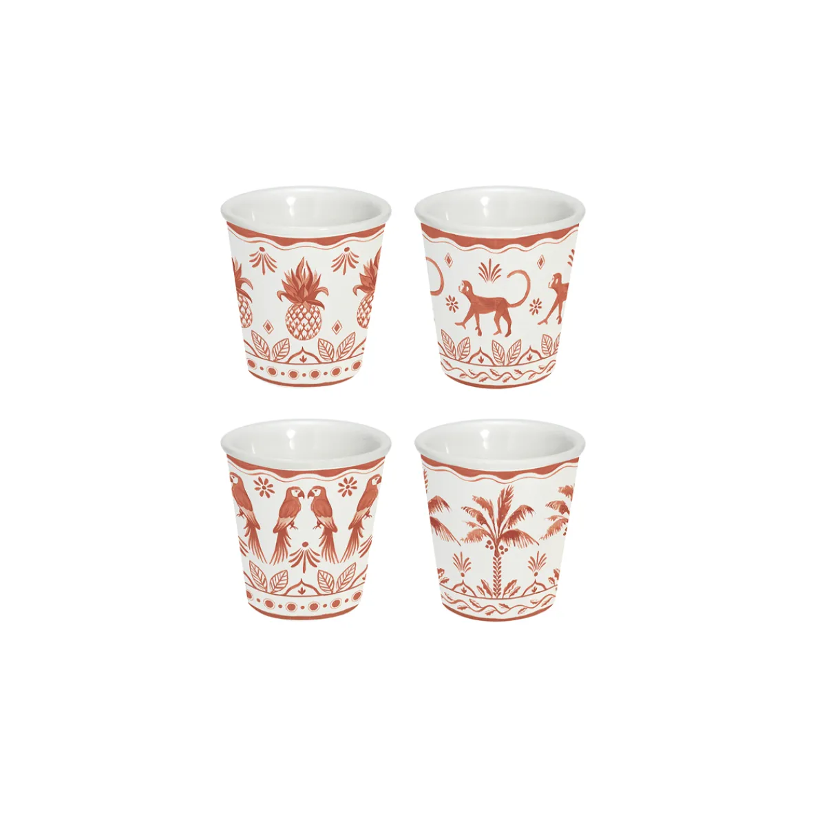 Easy Life Set de 4 verres à café EXOTIC VIBES> Ethnique|Petit Dejeuner