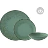 Easy Life Set de vaisselle 18 pcs GALLERY GREEN> Moderne|Services De Table En Porcelaine​