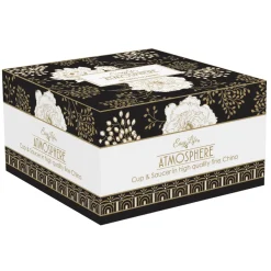 Easy Life Tasse à petit-déjeuner avec assiette ART DECO & FLOWERS> Coffret Cadeau|Petit Dejeuner