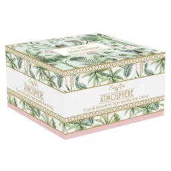 Easy Life Tasse à petit-déjeuner avec assiette, 400 ml en porcelaine Wild TROPICAL> Coffret Cadeau|Petit Dejeuner