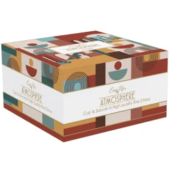 Easy Life Tasse à petit-déjeuner avec soucoupe 400 ml ILLUSION> Coffret Cadeau|Petit Dejeuner