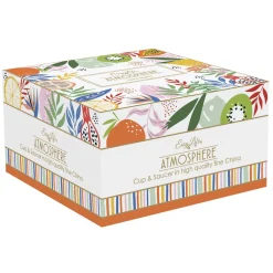 Easy Life Tasse à petit-déjeuner avec assiette TUTTI FRUTTI> Coffret Cadeau|Petit Dejeuner