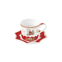 Easy Life Tasse avec soucoupe en porcelaine, 250 ml CHRISTMAS MEMORIES> Noël|Christmas Memories